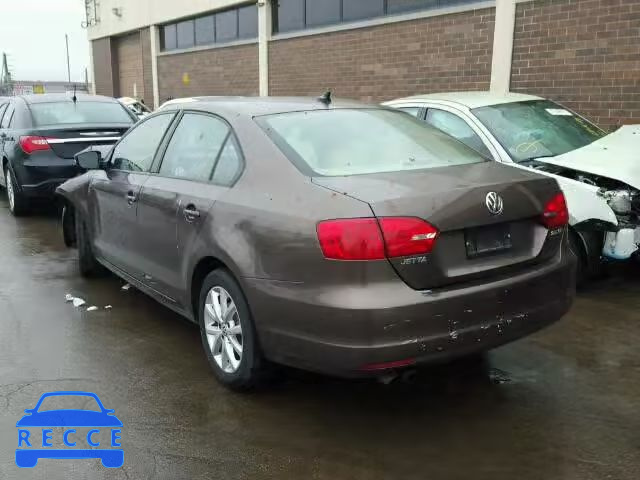 2011 VOLKSWAGEN JETTA SE 3VWDX7AJ5BM319193 image 2