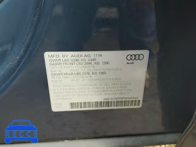 2015 AUDI Q5 PREMIUM WA1LFAFP8FA068940 image 9