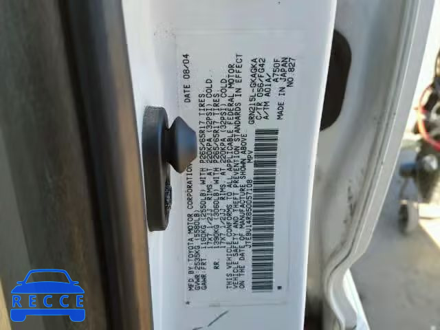 2005 TOYOTA 4RUNNER SR JTEBU14R850057108 image 9