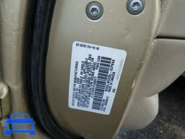 2000 TOYOTA CAMRY SOLA 2T1CF28P5YC400677 image 9