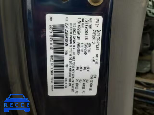 2000 CHRYSLER VOYAGER 2C4FJ25B6YR810540 image 9