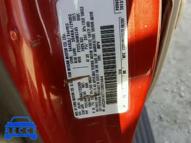 2002 NISSAN QUEST SE 4N2ZN16T72D801064 image 9