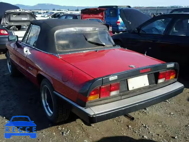 1986 ALFA ROMEO SPIDER VEL ZARBA541XG1043860 image 2