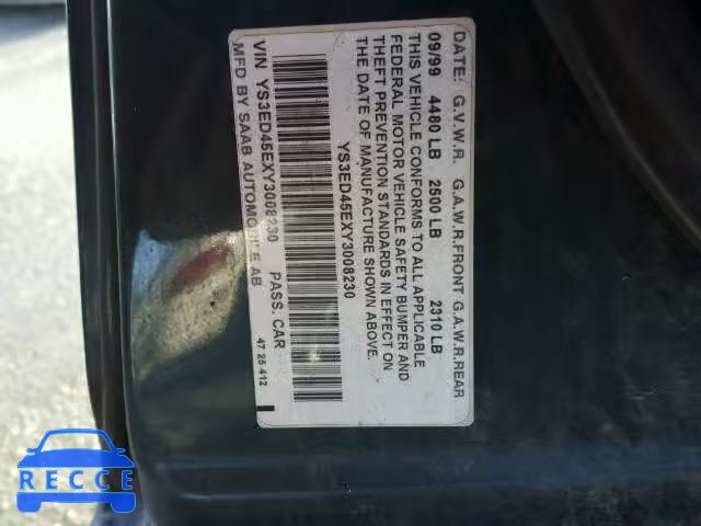 2000 SAAB 9-5 YS3ED45EXY3008230 image 9