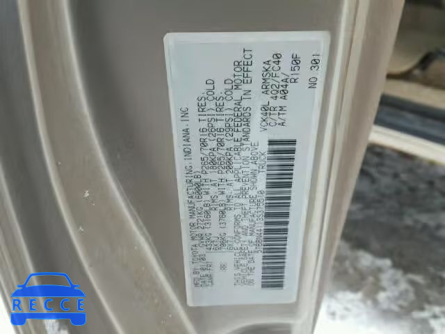 2003 TOYOTA TUNDRA ACC 5TBBN44113S375510 image 9