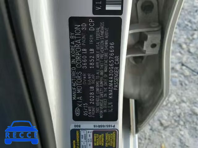 2016 KIA RIO LX KNADM4A30G6576696 image 9