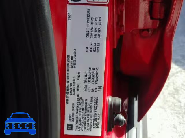 2007 HUMMER H3 SUV 5GTDN13EX78224820 image 9