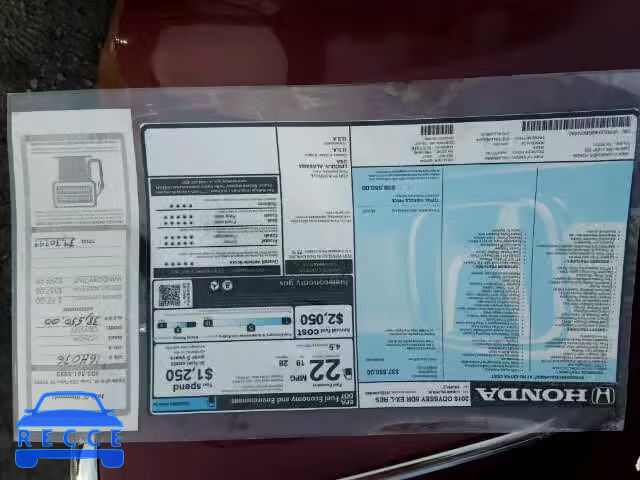 2016 HONDA ODYSSEY EX 5FNRL5H62GB074892 image 8