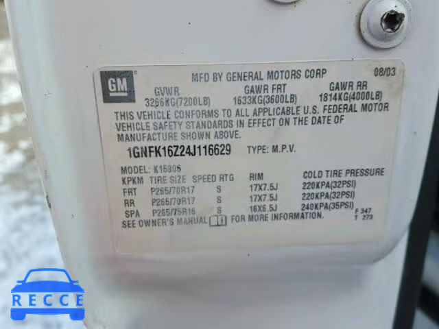 2003 GMC SIERRA K15 2GTEK19T431338898 image 9