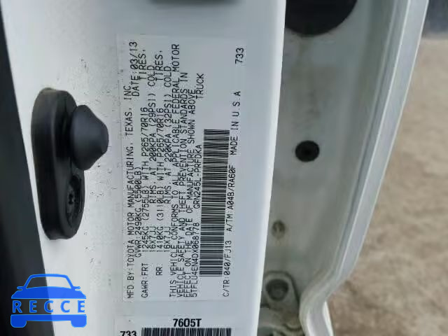 2013 TOYOTA TACOMA DOU 5TFLU4EN4DX068778 image 9