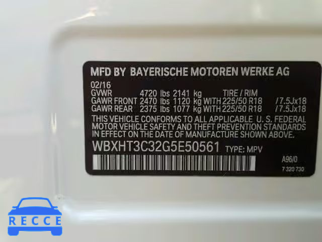 2016 BMW X1 XDRIVE2 WBXHT3C32G5E50561 image 9