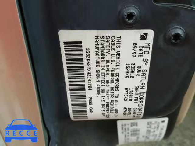1998 SATURN SL2 1G8ZK527XWZ143724 image 9