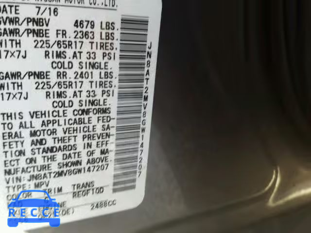 2016 NISSAN ROGUE S JN8AT2MV8GW147207 image 9