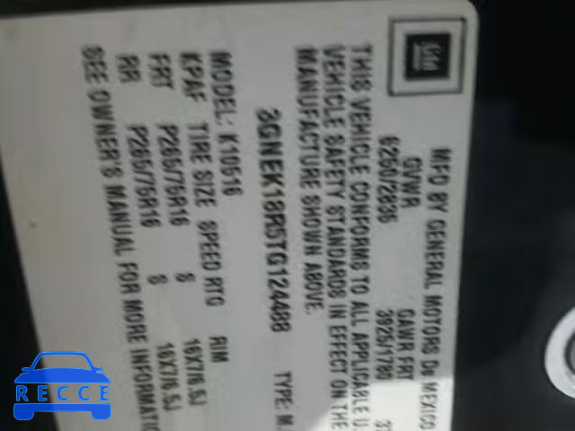 1996 CHEVROLET TAHOE K150 3GNEK18R5TG124488 image 9