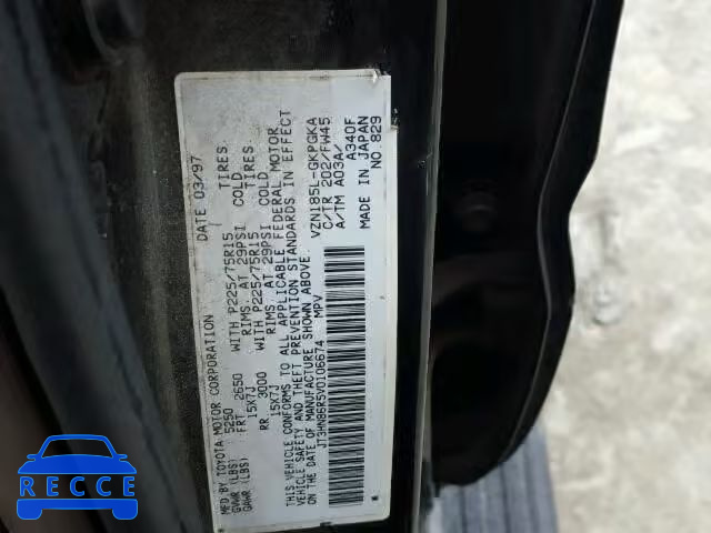 1997 TOYOTA 4RUNNER SR JT3HN86R5V0106674 image 9