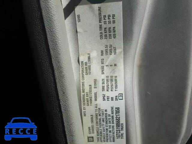 2006 GMC CANYON 1GTCS198668217858 image 9