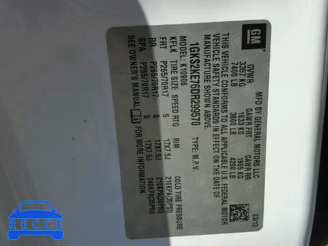 2013 GMC YUKON XL K 1GKS2KE76DR299570 image 9