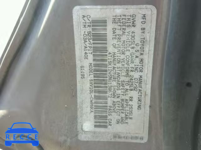 1992 TOYOTA CAMRY LE 4T1SK12W5NU138672 image 9