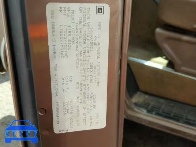 1995 CHEVROLET SPORTVAN G 1GAGG39K4SF229256 image 9