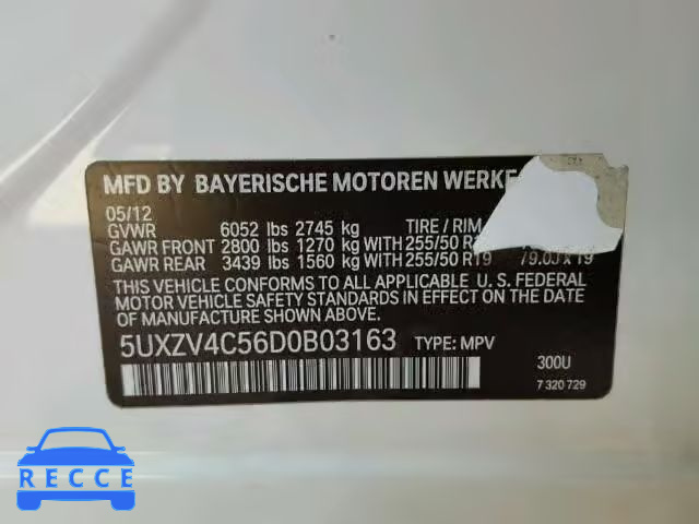2013 BMW X5 XDRIVE3 5UXZV4C56D0B03163 зображення 9