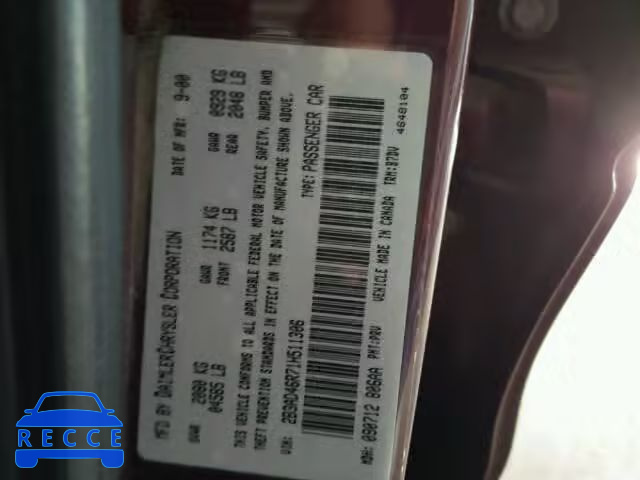 2001 DODGE INTREPID S 2B3AD46R71H511306 image 9