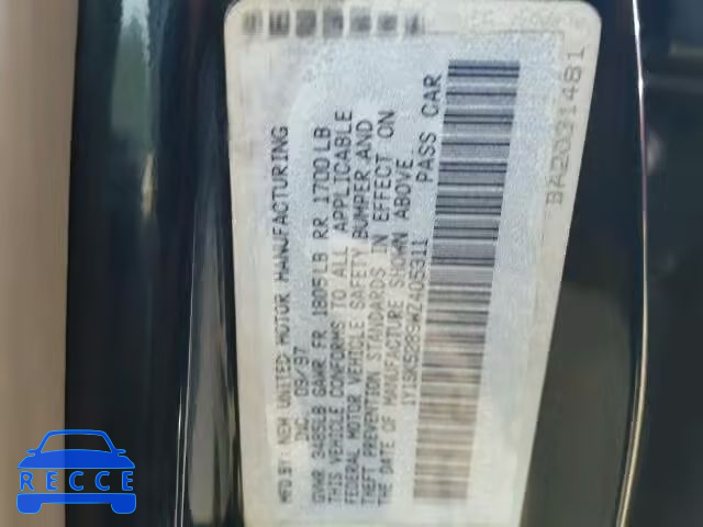 1998 CHEVROLET PRIZM/LSI 1Y1SK5289WZ405311 image 9