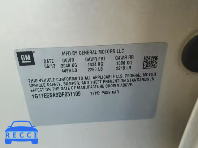 2013 CHEVROLET MALIBU 2LT 1G11E5SA3DF331109 image 9