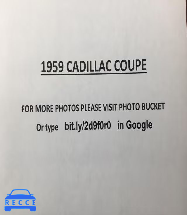 1959 CADILLAC 2 DR. 59G085547 image 9