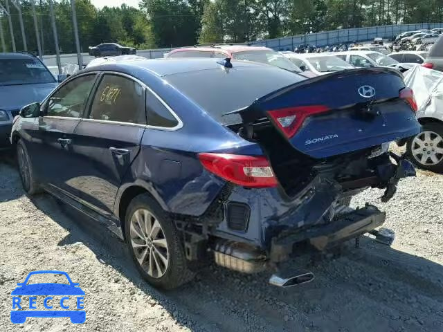 2016 HYUNDAI SONATA SPO 5NPE34AFXGH262984 image 2