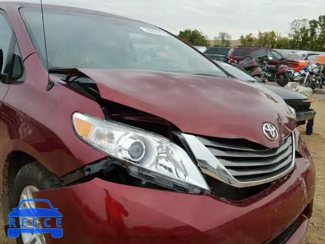 2013 TOYOTA SIENNA XLE 5TDYK3DC0DS402297 зображення 9