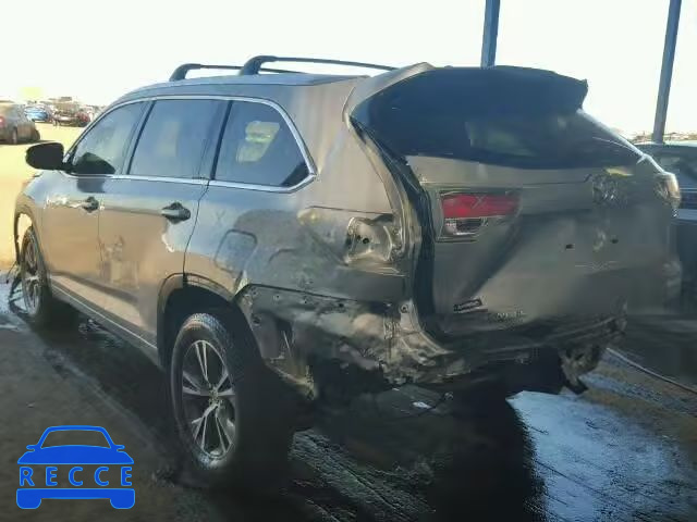 2016 TOYOTA HIGHLANDER 5TDJKRFH4GS292503 зображення 2