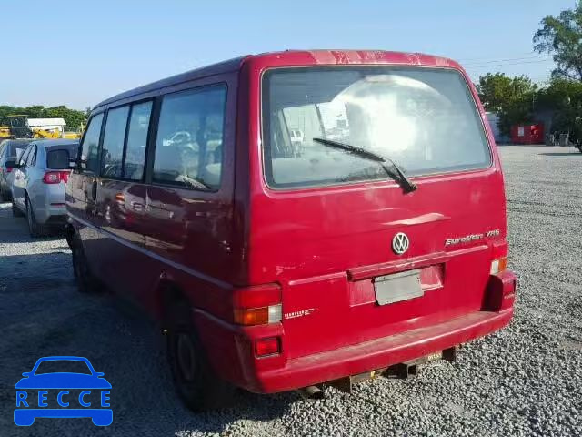 1999 VOLKSWAGEN EUROVAN MV WV2MH2700XH001531 зображення 2