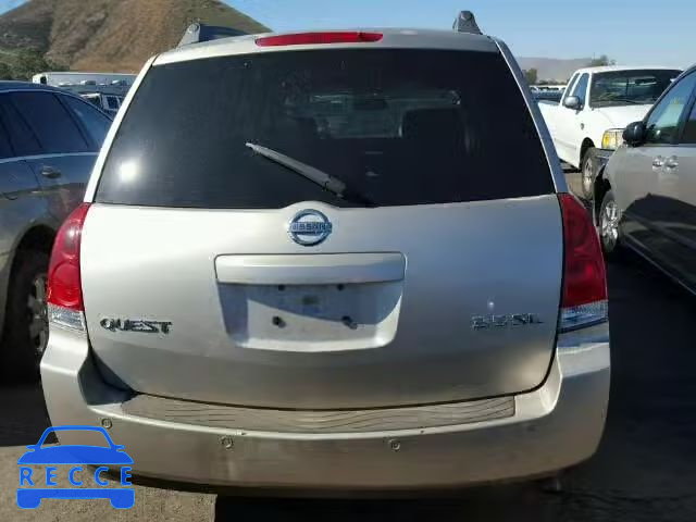 2004 NISSAN QUEST S/SE 5N1BV28U04N325233 image 9