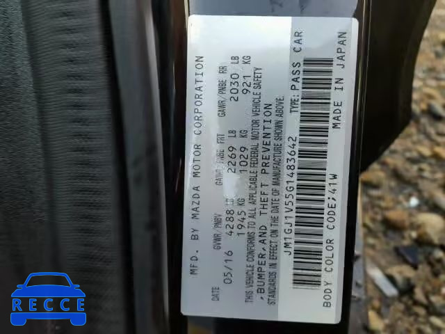 2016 MAZDA 6 TOURING JM1GJ1V55G1483642 image 9