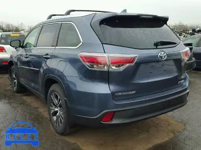 2016 TOYOTA HIGHLANDER 5TDJKRFH3GS268905 зображення 2