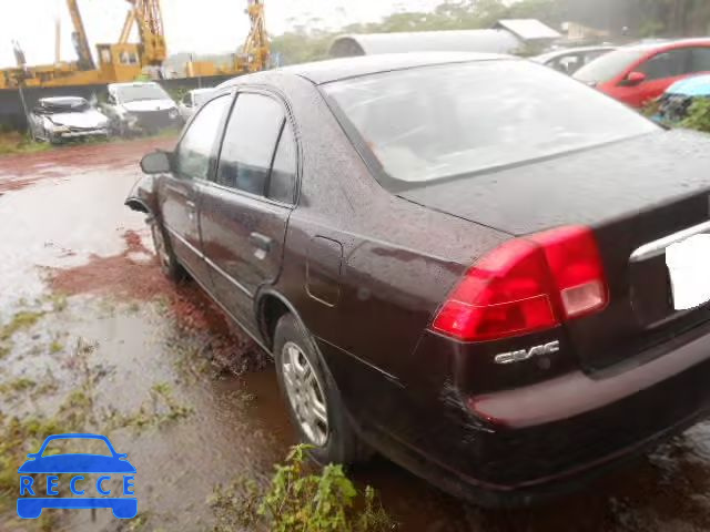 2001 HONDA CIVIC LX 1HGES16571L011040 image 2