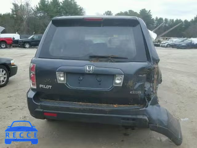 2006 HONDA PILOT LX 2HKYF18126H535508 зображення 9