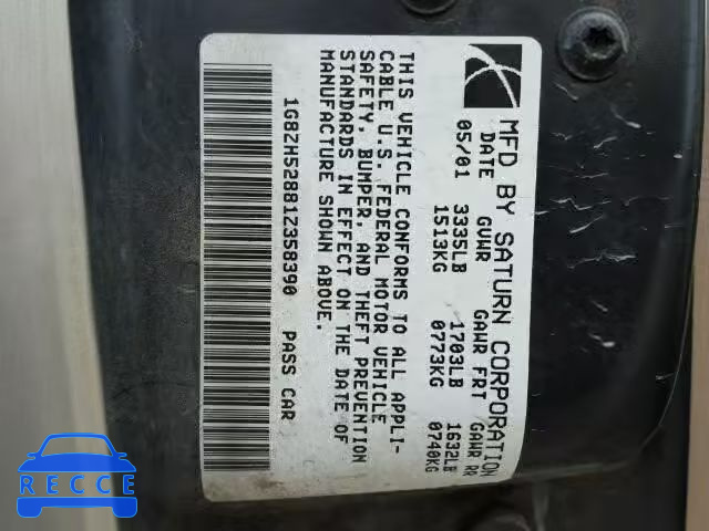 2001 SATURN SL1 1G8ZH52881Z358390 image 8