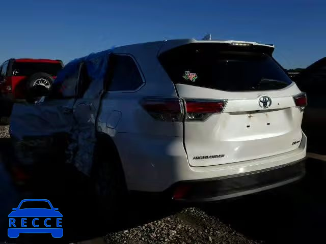 2016 TOYOTA HIGHLANDER 5TDBKRFH3GS237643 зображення 2