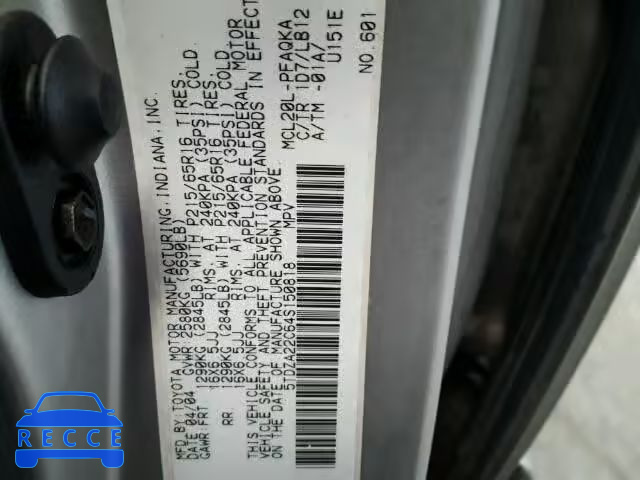 2004 TOYOTA SIENNA XLE 5TDZA22C64S150818 image 9