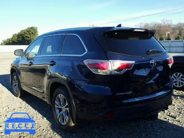 2014 TOYOTA HIGHLANDER 5TDJKRFH2ES044599 зображення 2