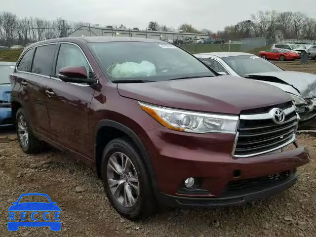 2016 TOYOTA HIGHLANDER 5TDBKRFH8GS331825 зображення 0