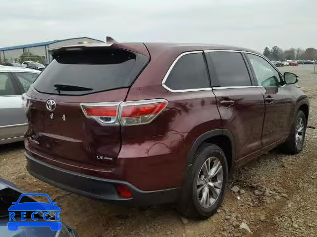 2016 TOYOTA HIGHLANDER 5TDBKRFH8GS331825 зображення 3