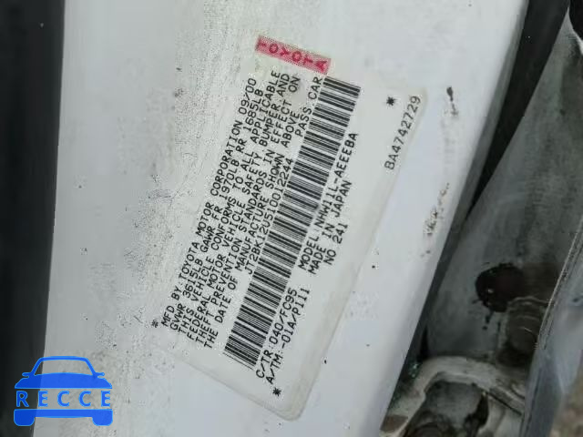 2001 TOYOTA PRIUS JT2BK12U510012244 image 9