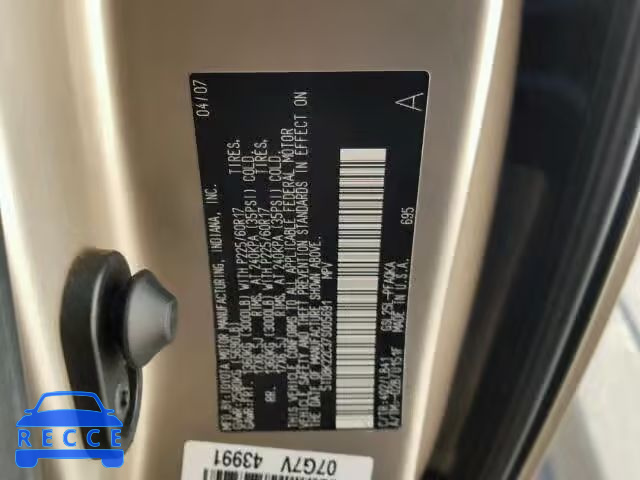2007 TOYOTA SIENNA XLE 5TDBK22C37S005691 image 8