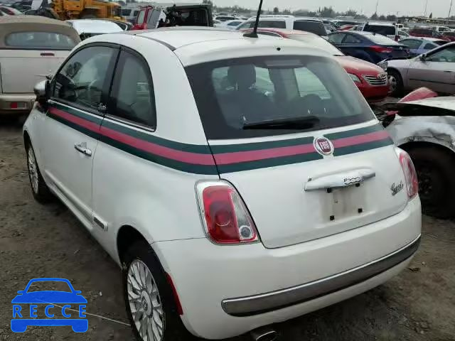 2012 FIAT 500 LOUNGE 3C3CFFCR0CT287747 image 2