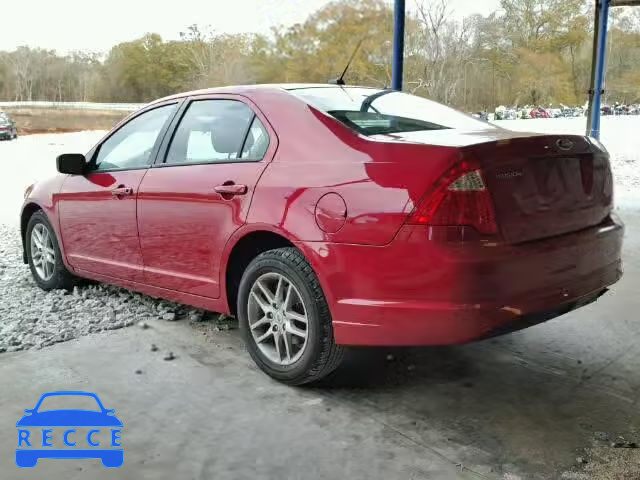 2012 FORD FUSION S 3FAHP0GA6CR256439 image 2