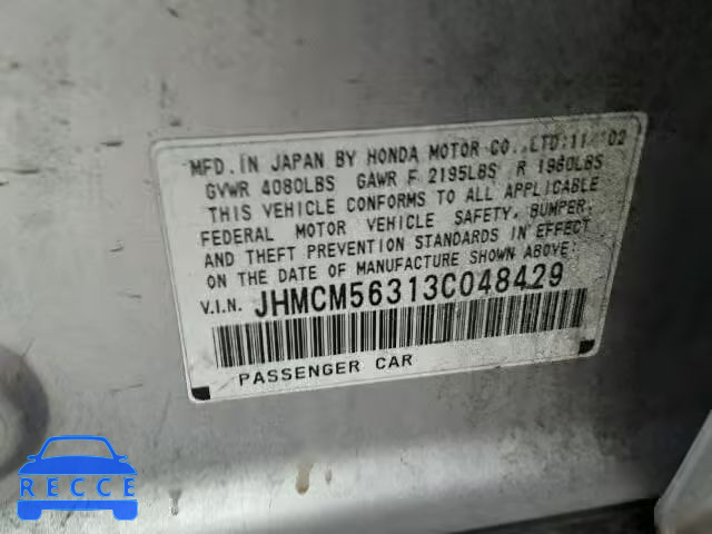 2003 HONDA ACCORD LX JHMCM56313C048429 image 8