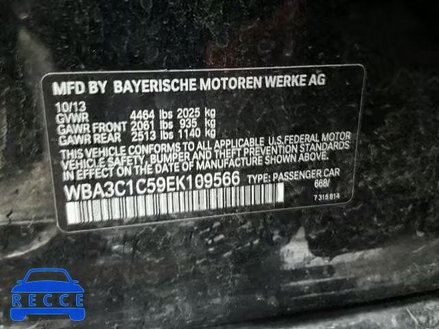 2014 BMW 328I SULEV WBA3C1C59EK109566 image 8