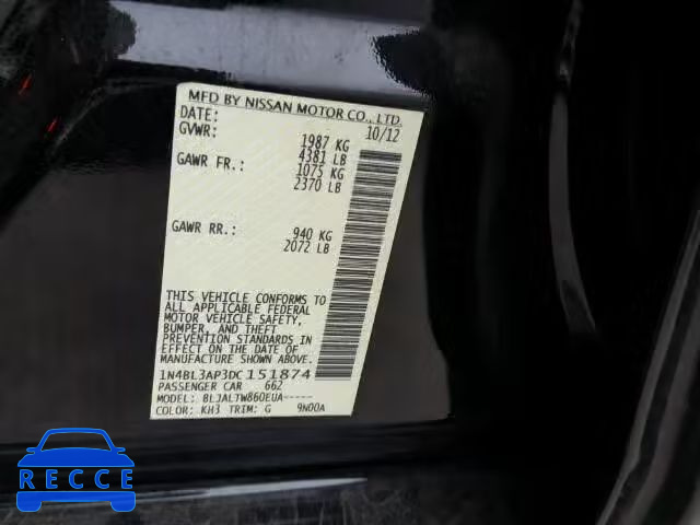 2013 NISSAN ALTIMA 3.5 1N4BL3AP3DC151874 Bild 8